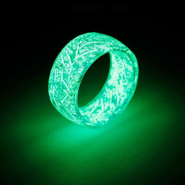 2023 Fashion Colorful Luminous Rings Silicone Jewelry Cool Glow In The Dark  Finger Ring for Women Men