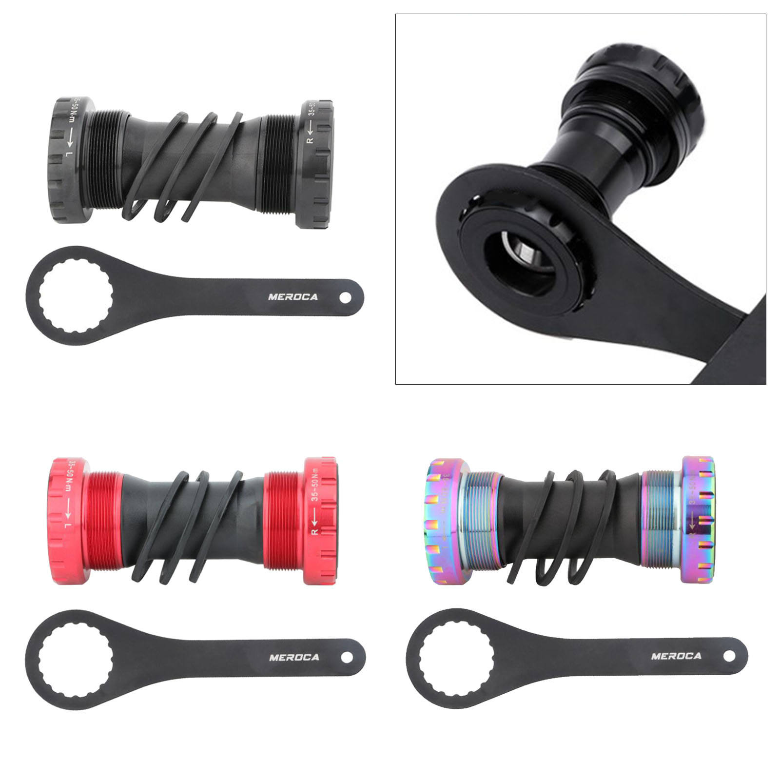 Bottom Bracket 68/73mm BB Threaded Sealed Integrated High Strength Hollow Lightweight for Mountain Bike Bicycle Parts