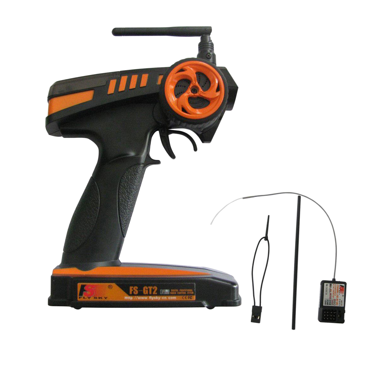 FS-GT2 2.4G 4CH RC Pistol Transmitter with GR3E Receiver for RC Car RC Boat Radio Controller Set