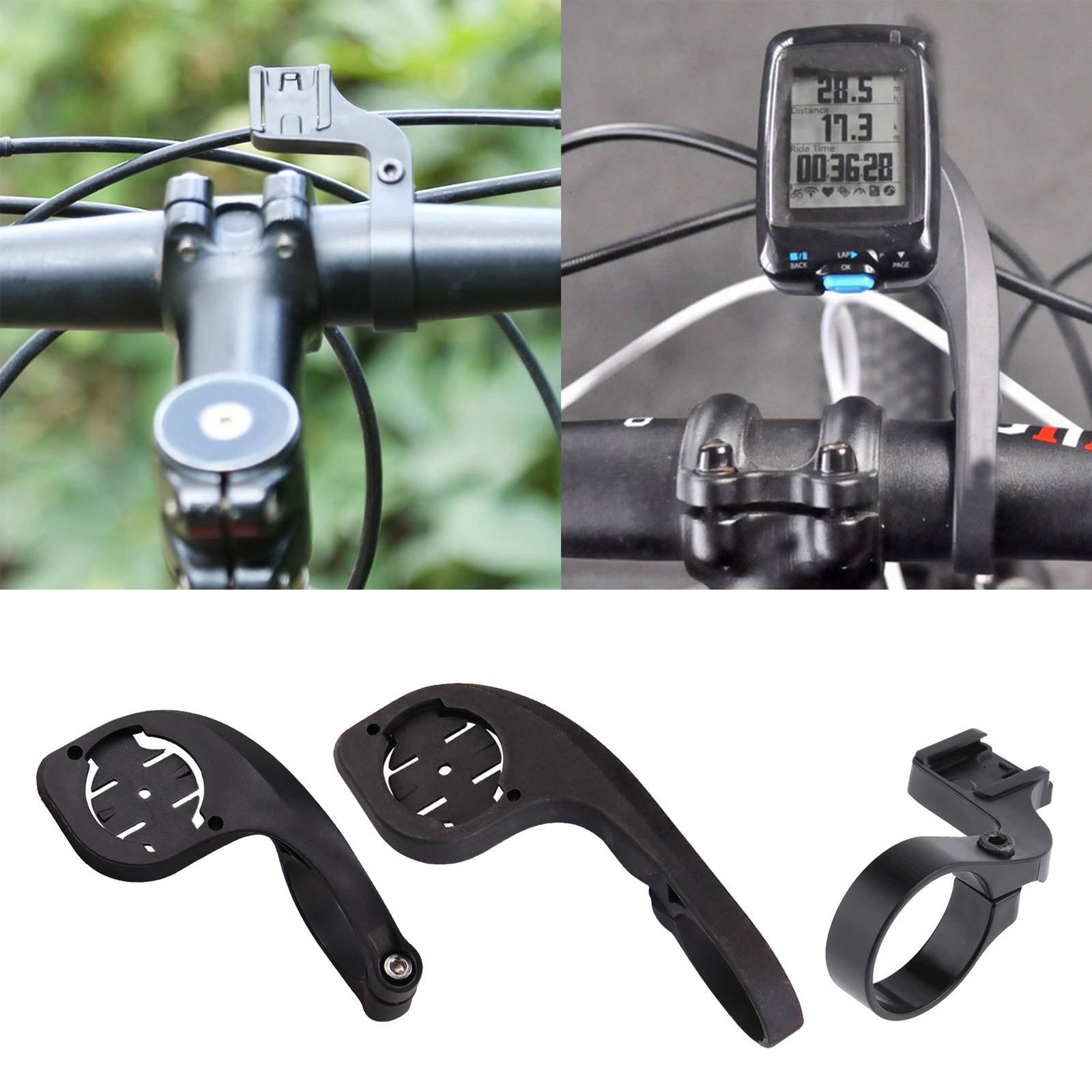 Lightweight Bike Computer Mount Solid Bicycle Handlebar Extend Extension Stopwatch GPS Holder for Garmin & Cateye