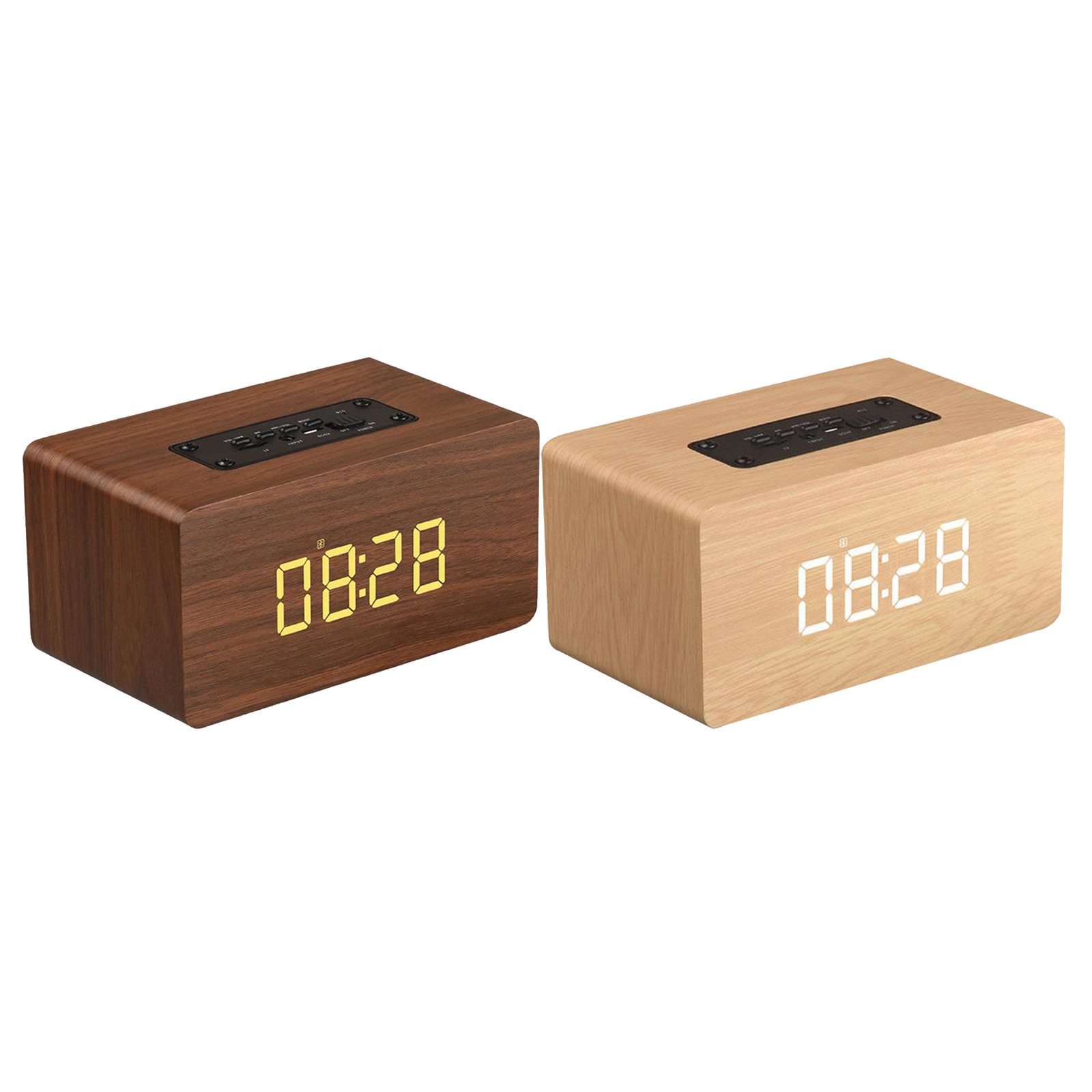 Wireless Portable Bluetooth Soundbar Audio Player Made of Wood for SmartPhone Speakers in The Home Office