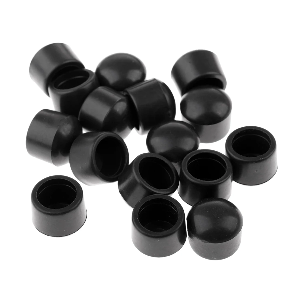 MagiDeal 16 Pieces - Table Football Rod Cover End Caps - Soccer Foosball Machine Rubber Caps  Accessories