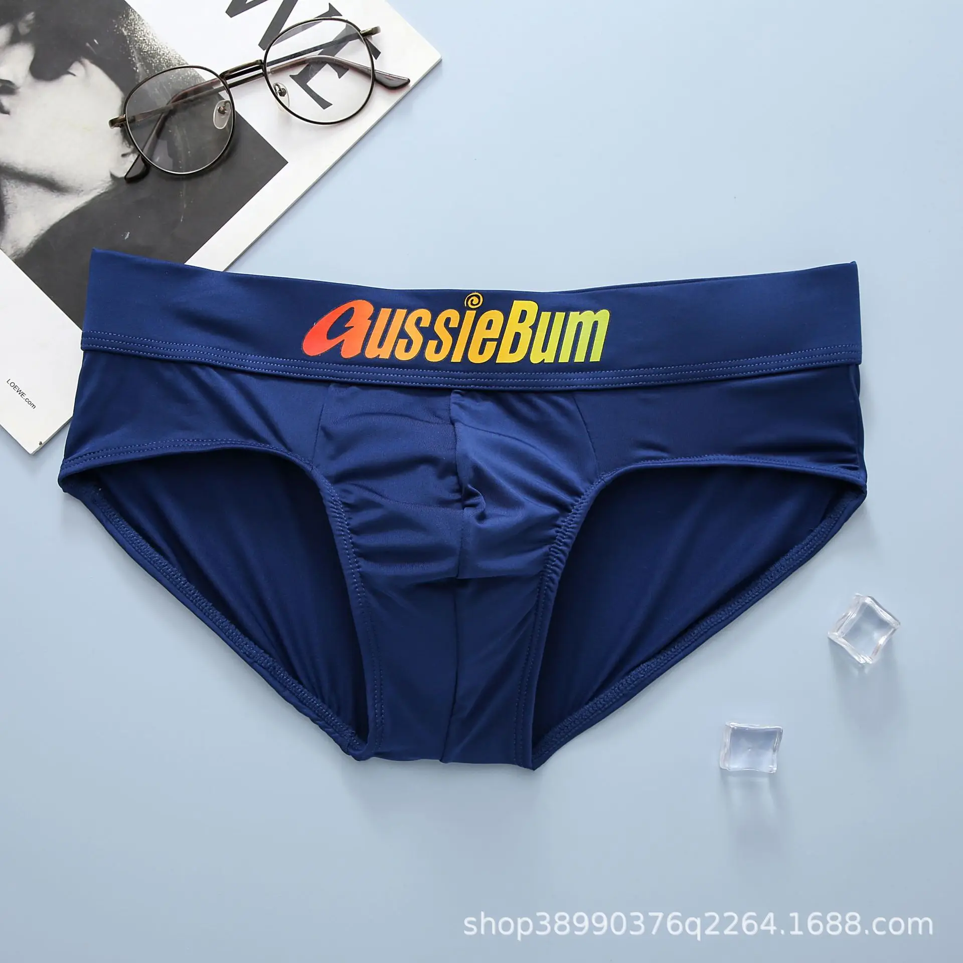 pouch briefs Aussiebum Men's Briefs, Milk Silk, Low Waist, Stretch and Comfortable, Convex Bag sports briefs
