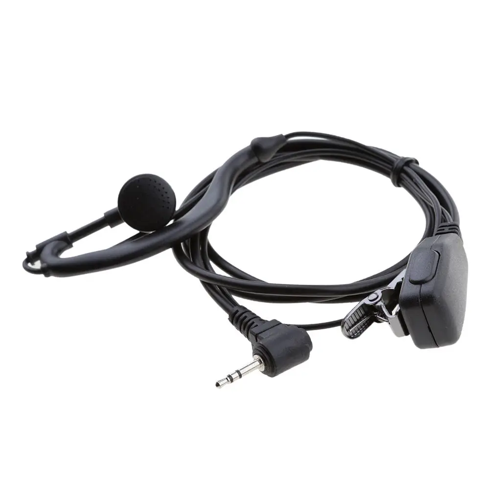 G Shape 1 Pin 2.5mm Earpiece Headset with PTT Mic for Motorola Talkabout Walkie Talkie T6200C/T5800/7200/5720