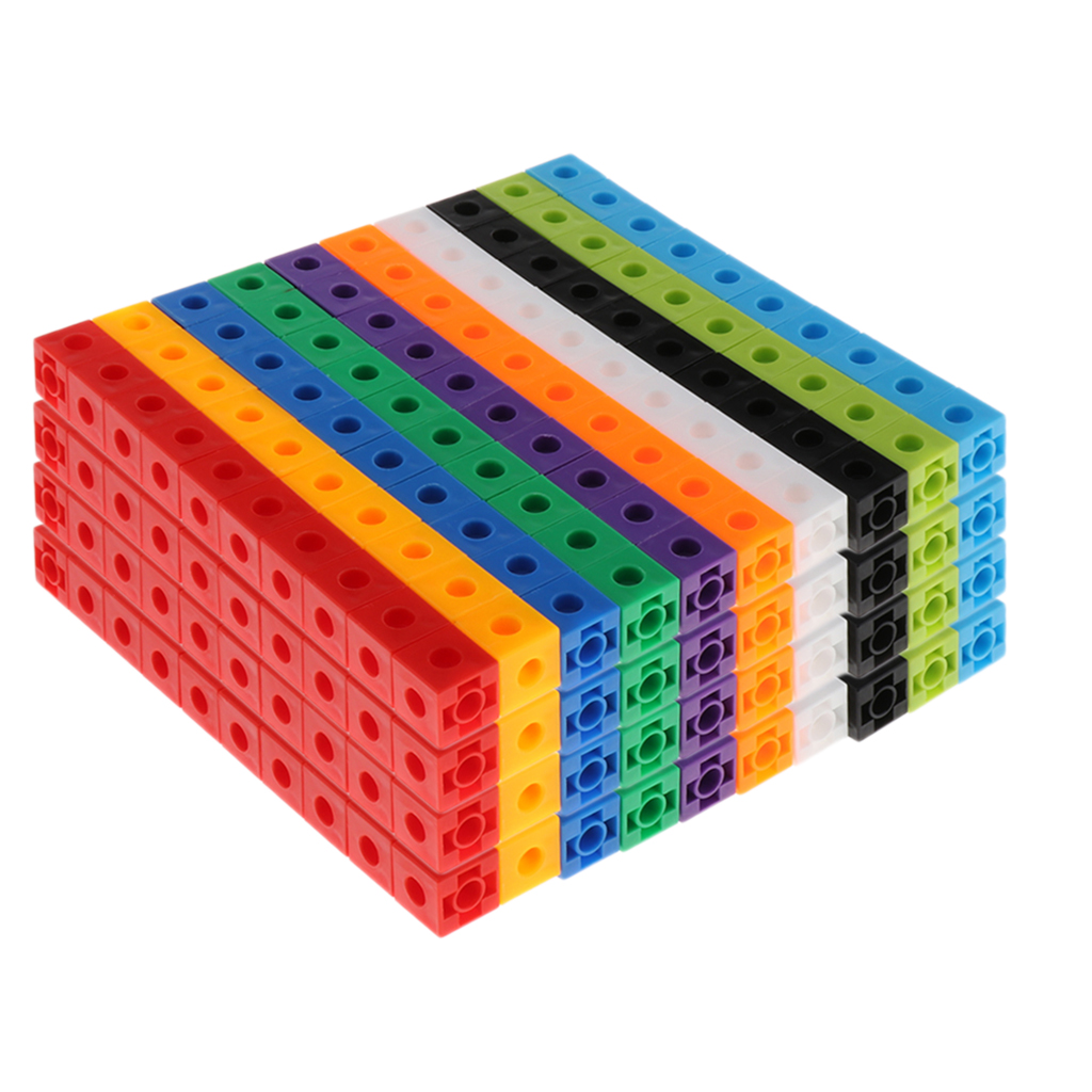 10 Colors 400pcs Math Manipulative Mathlink Cubes, Early Math Skills,