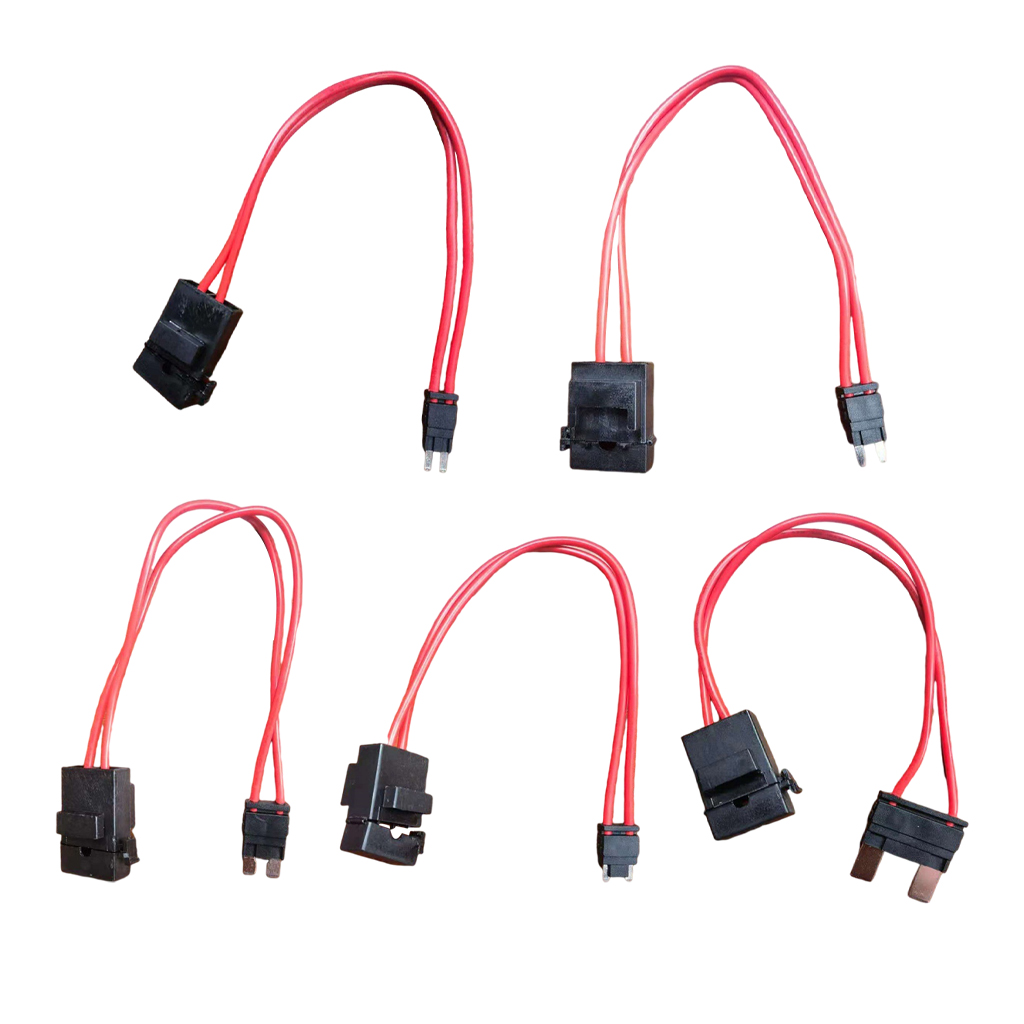 Automobile Two Pin Power Take-Off Current Collector Plug Harness Fuse Adapter, 200mm Long