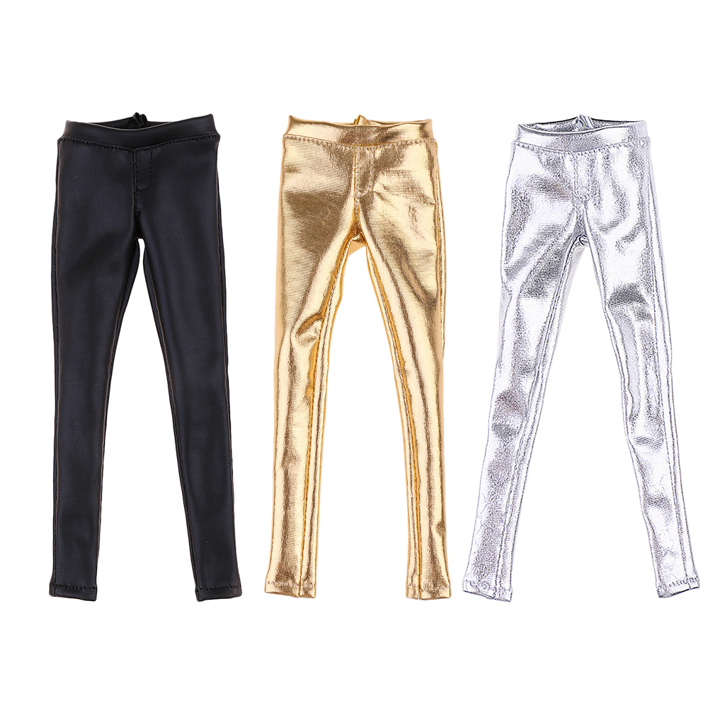 MagiDeal 1/6 Scale PU Leather Female Trousers Women Pants Clothes for 12 Inch Figures Doll Toy DIY Accessories