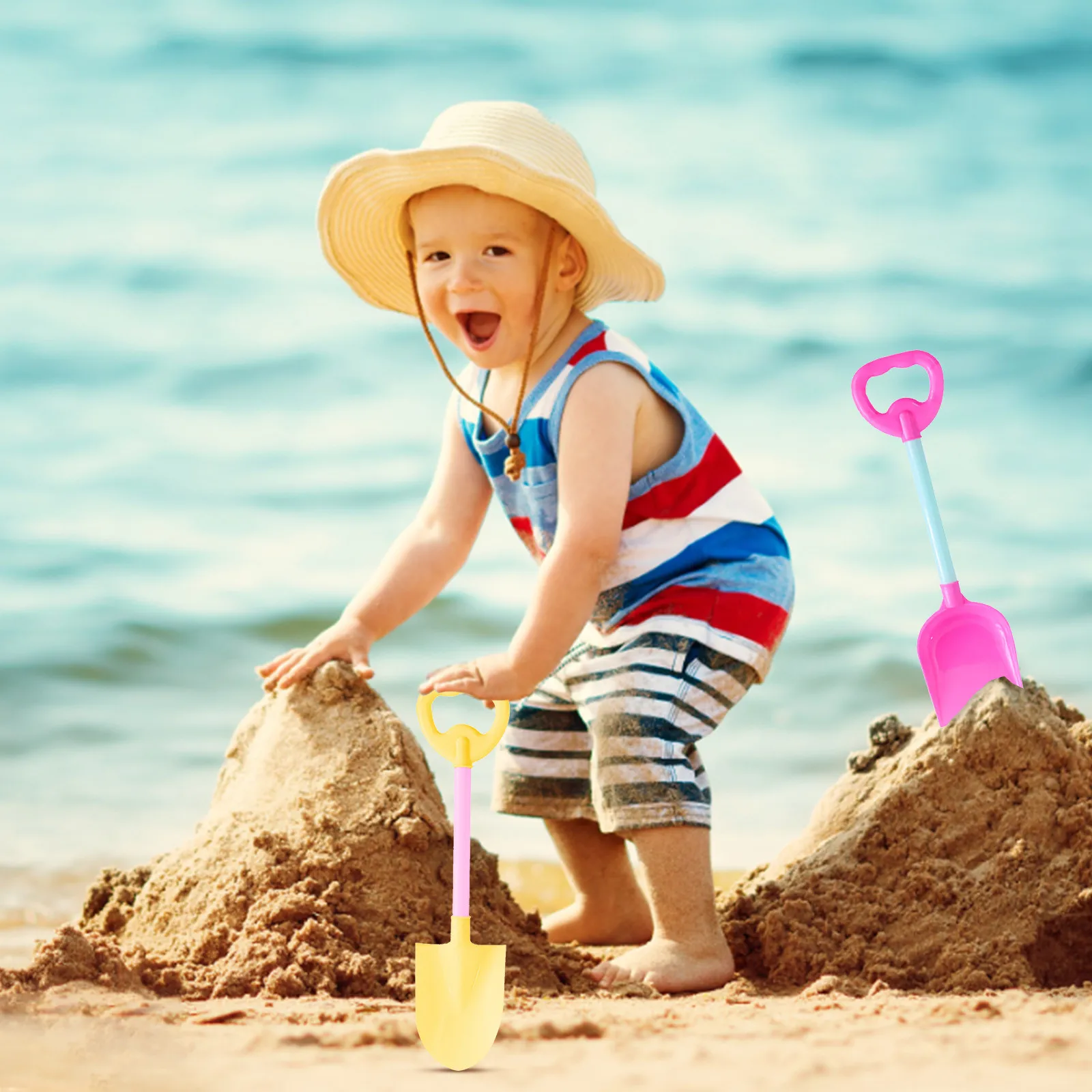 Shovel Toys for Toddlers with Handle,Durable ABS Plastic Spade for Toy Shovel for Kids Playing On The Beach in Summer Sand Shovels for Kids Beach Shovels Plastic Beach Shovel Tool Kit 