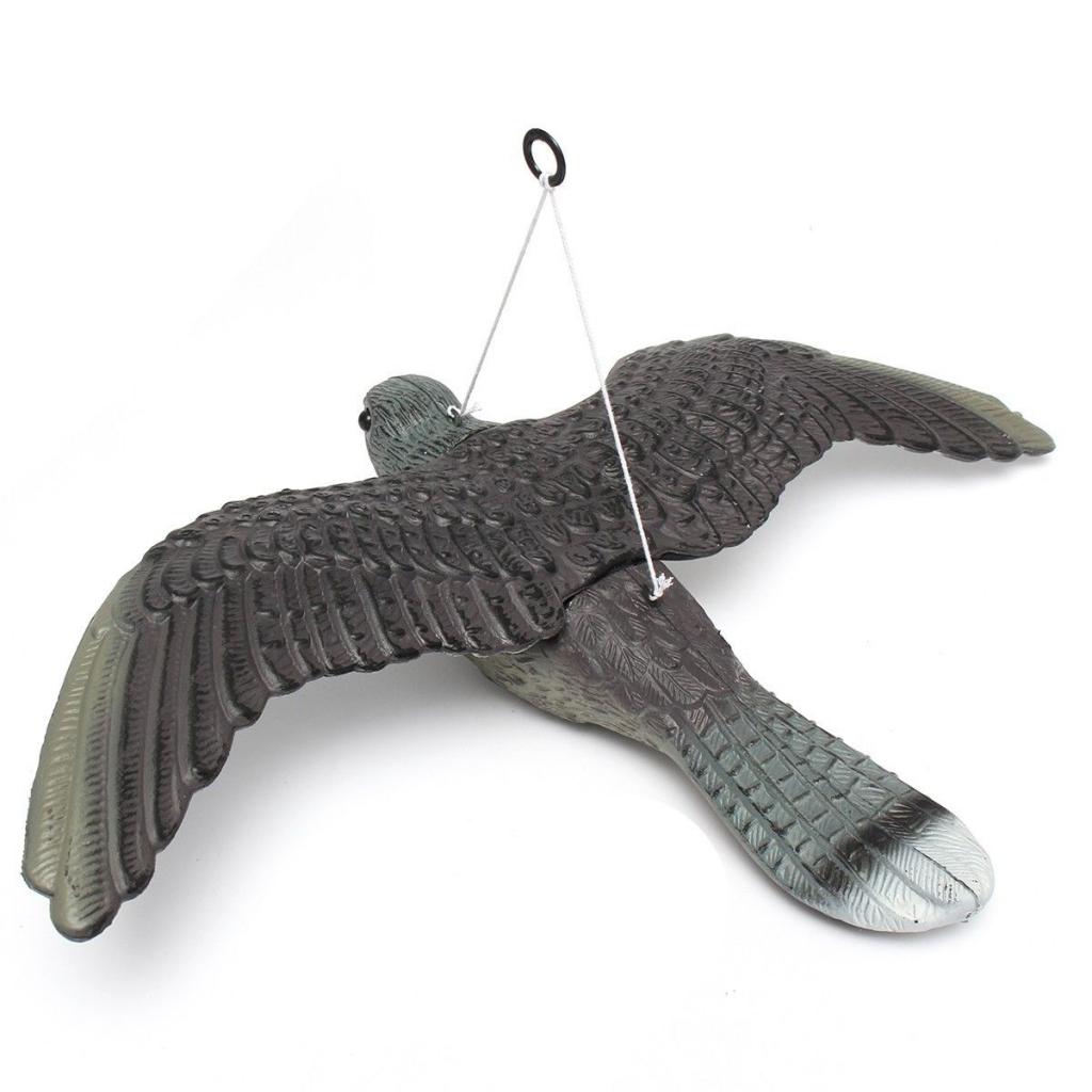'' Flying '' bird of prey falcon life-size hanging bird terrier scarecrow for