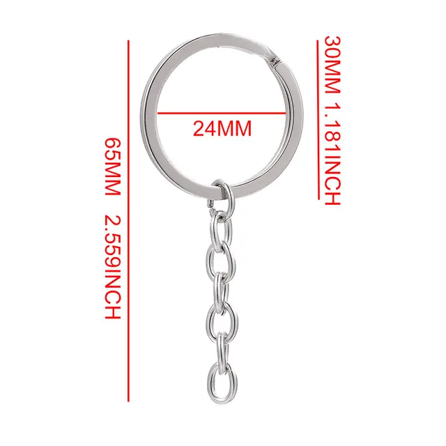 24mm nickel OR gold plated split ring/ key ring/ key chain rings, 100 – My  Supplies Source