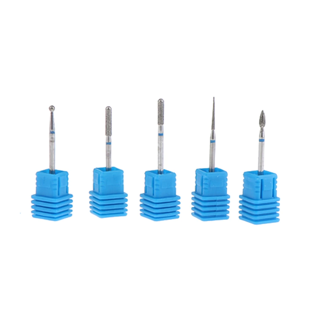 5pcs Tungsten Alloy Electric Diamond Nail Drill Bit Manicure Grinding Tools