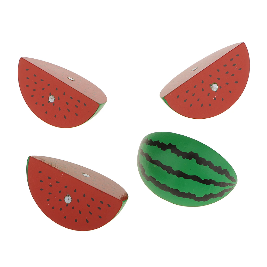 Watermelon Connected Wooden Pretend Play Magnet Kids Cutting Gift