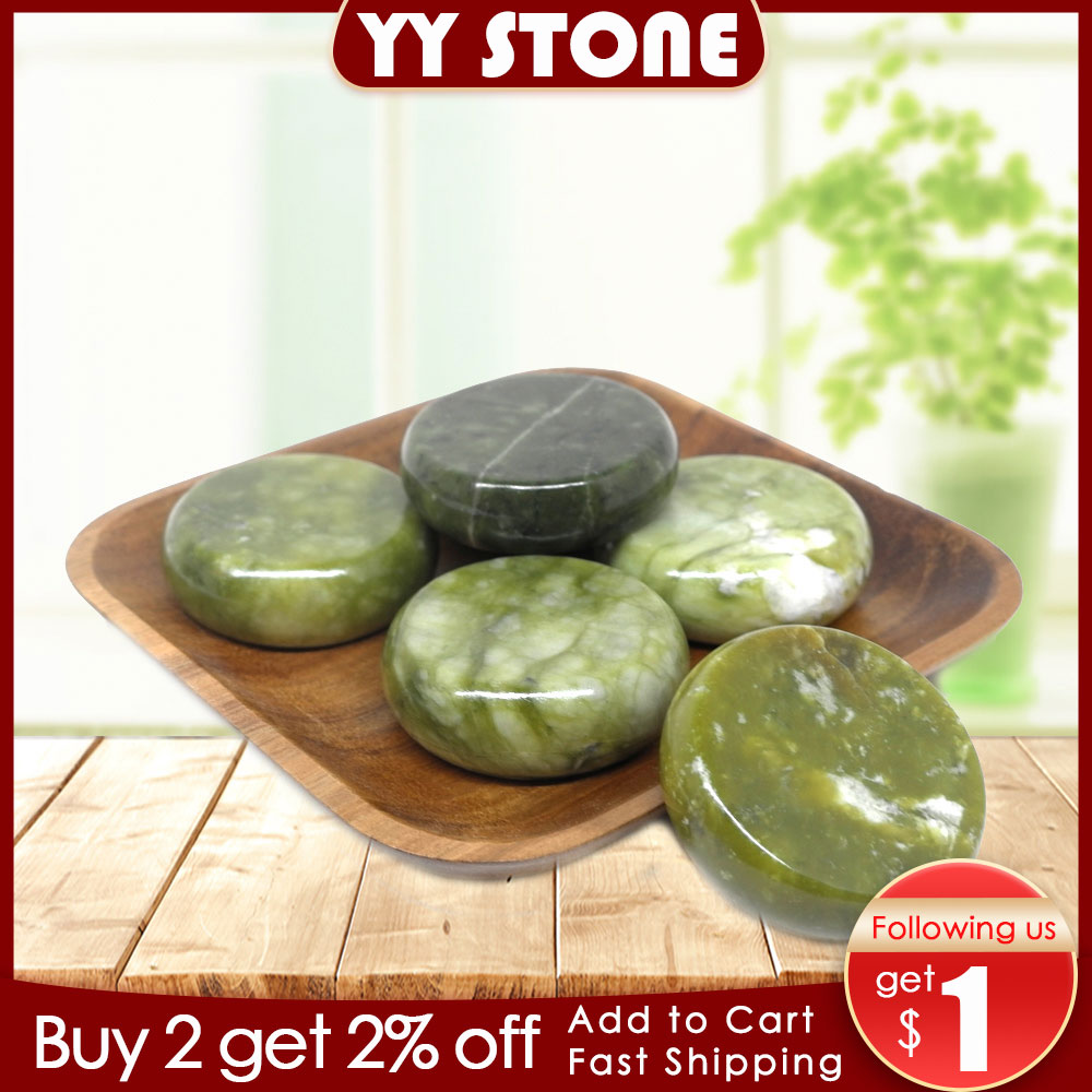 Best of 6x6cm Spa Hot Stone Beauty Stones Massage Green Stone Natural Stone Hot Relieve Stress RELAX Jade Massage Set Toe Massage Reviews & Tips