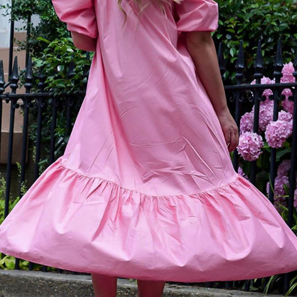 bainha babada, amigável para pele, elegante, gola quadrada, festa, verão