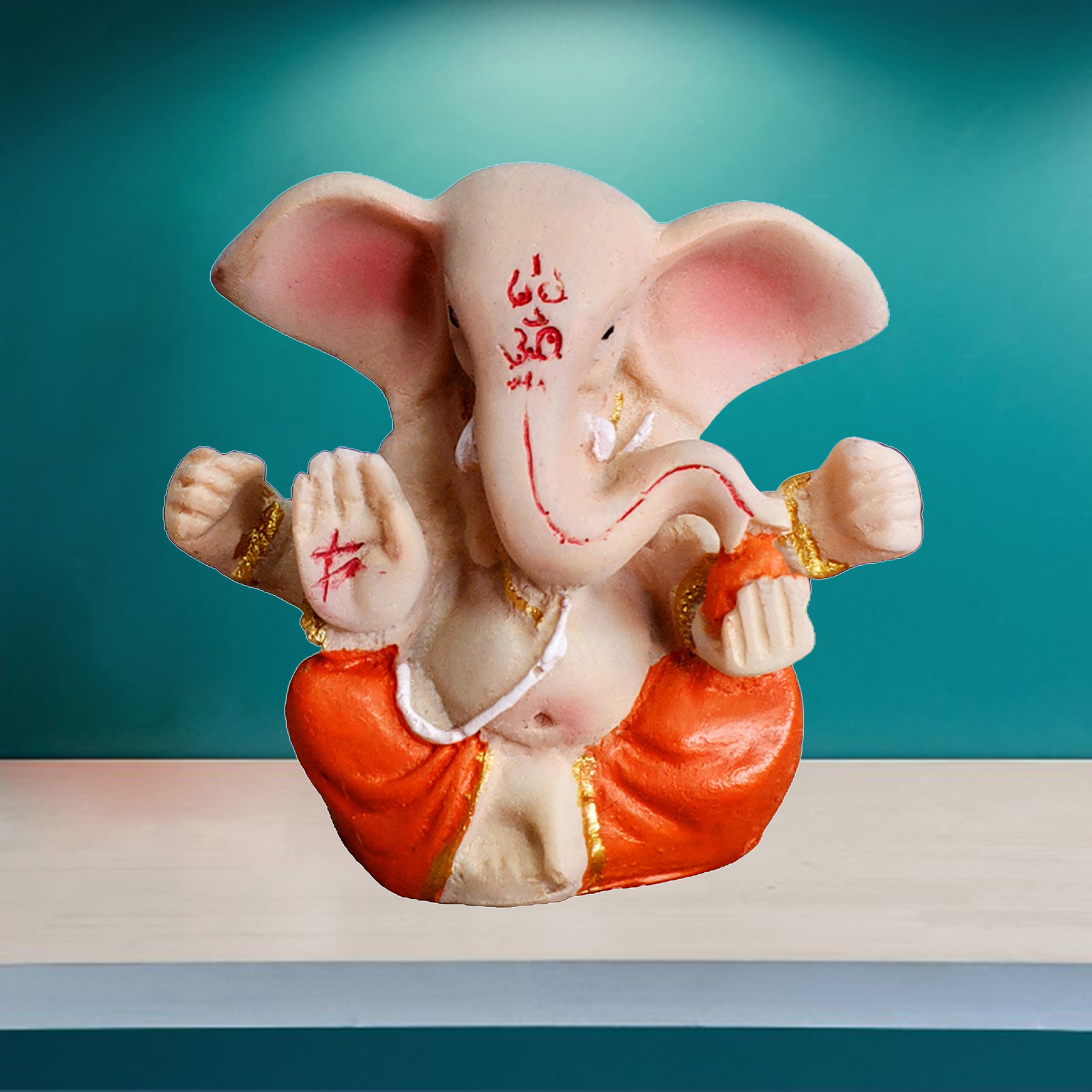 Resin Ganesha Figurine, India Elephant God Statues, for Room Car Decoration Sculpture Decorative Crafts