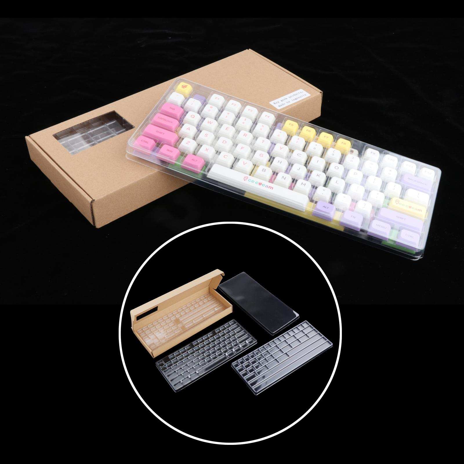 3 Layers Keycap Storage Box Dustproof Compartment Keyboard Set Organizer
