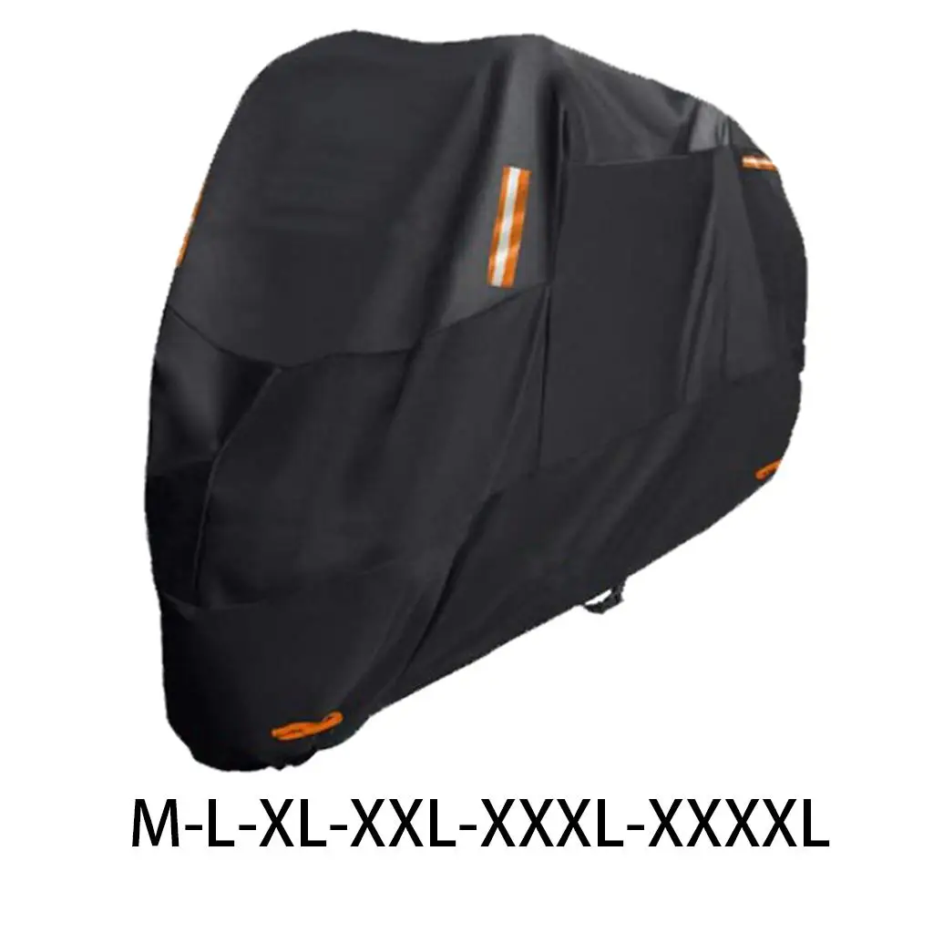 300D Motorcycle Cover Waterproof Night Reflective Sun Outdoor Protection Scooter Shelter ,Made of Nylon Oxford Fabric Sturdy
