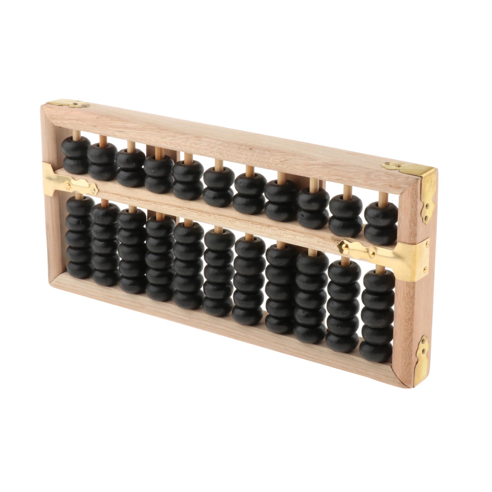 11 Column Abacus Arithmetic Soroban Wooden Frame Student Calculator Counting