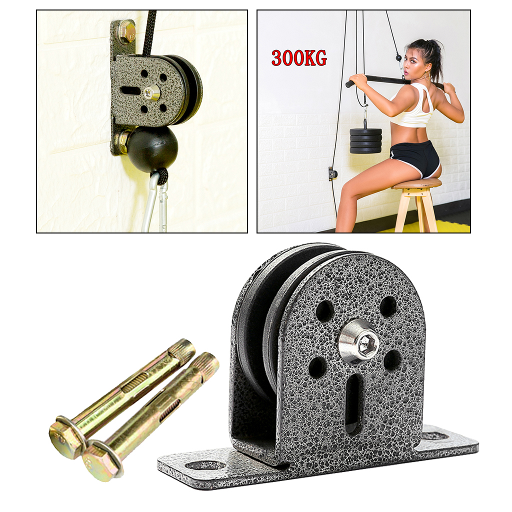 Solid Fixed Pulley Block Home Soundless Swivel Lifting Rope Roller 300kg