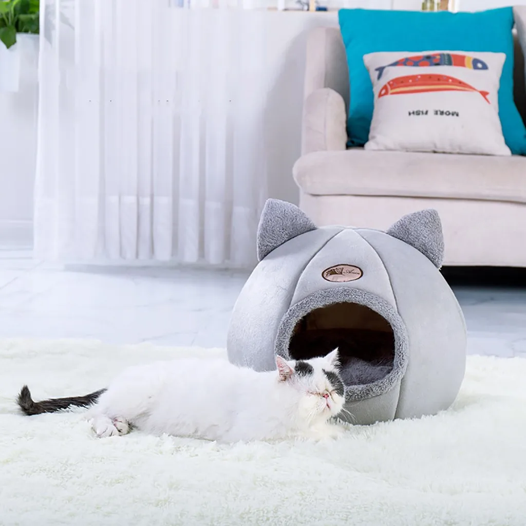 77-2295 Pet Dog Cat Tent House Kennel Winter Warm Nest Soft Foldable Sleeping Mat Pad 