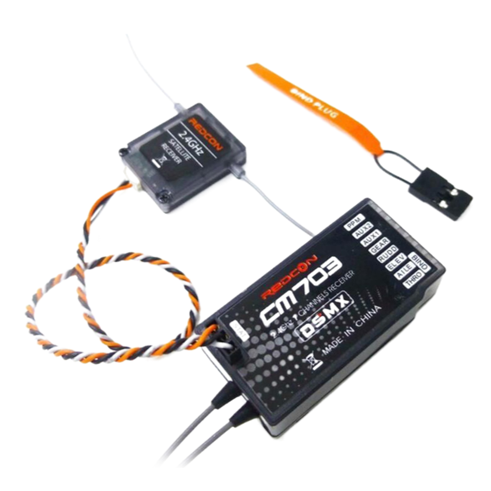 7CH CM703 DSM2/DSM-X Receiver PPM/PWM for Radio Controller DX6I DX9 DEVO10