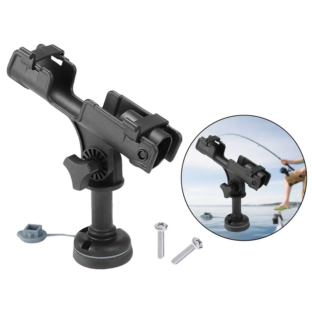 Kayak Fishing Rod Bracket Support Boat Fishing Pole Holder, 360 Degree Rotate, UP and Down Adjustable
