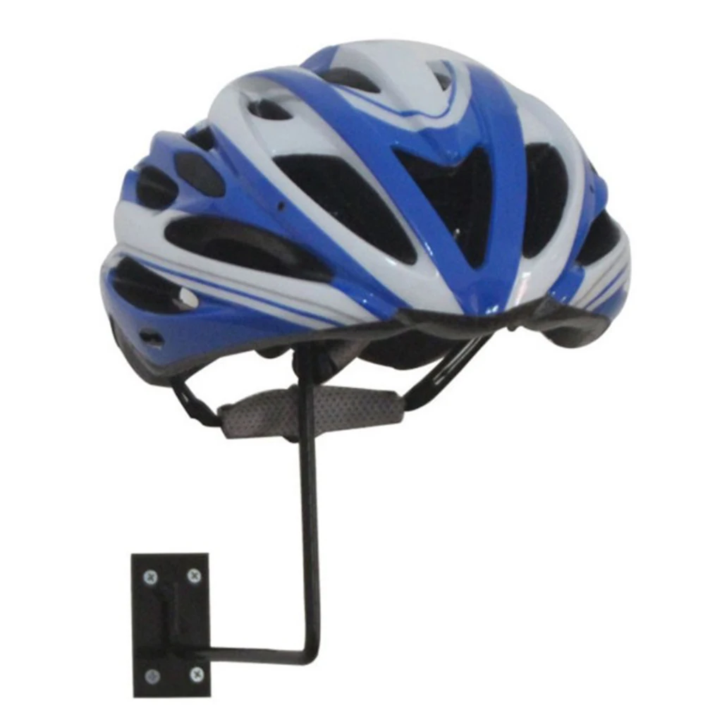 Motorbike Wall Mounted Wall Hooks Hat Rack Helmet Storage Holder, Black