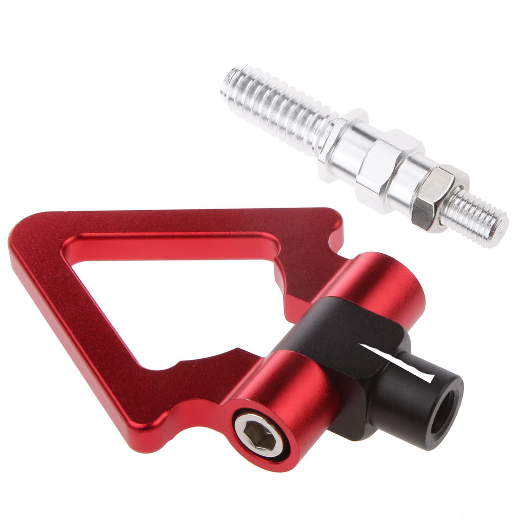 Red Racing Tow Towing Hook Screw On For  European Car Auto Trailer
