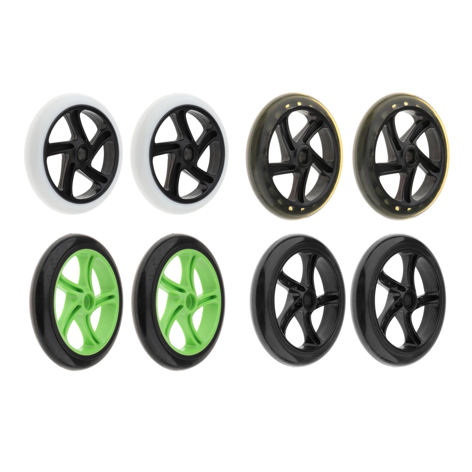 2 Pcs Kick Scooter Wheels Pro Stunt Scooter Replacement Parts Noiseless Front Rear Spare Tires Modified Wheels Kids Present