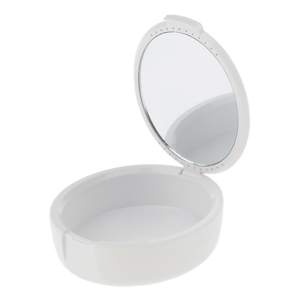  Retainer Box Denture Storage Container Tray Case with Mirror
