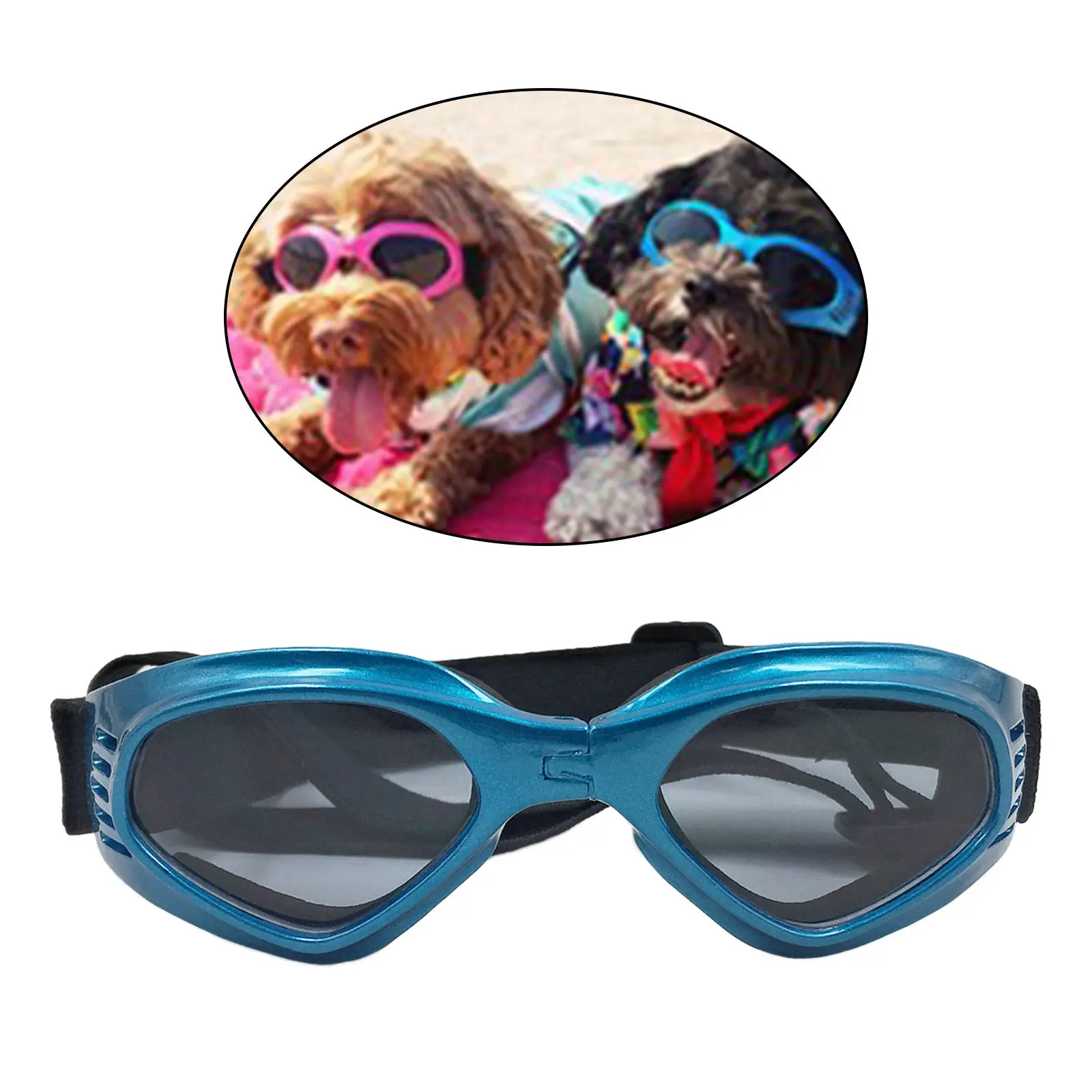 Dog Goggles Protection Eye Foldable Dust Protection Protection Cool Goggles Anti-Breaking Eye Wear Adjustable for Travel Skiing