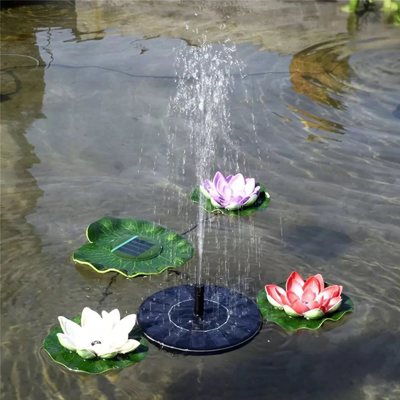 Solar Water Fountain Floating Solar Fountain Pool Pond Fountain Water Pump Garden Fountain Decoration
