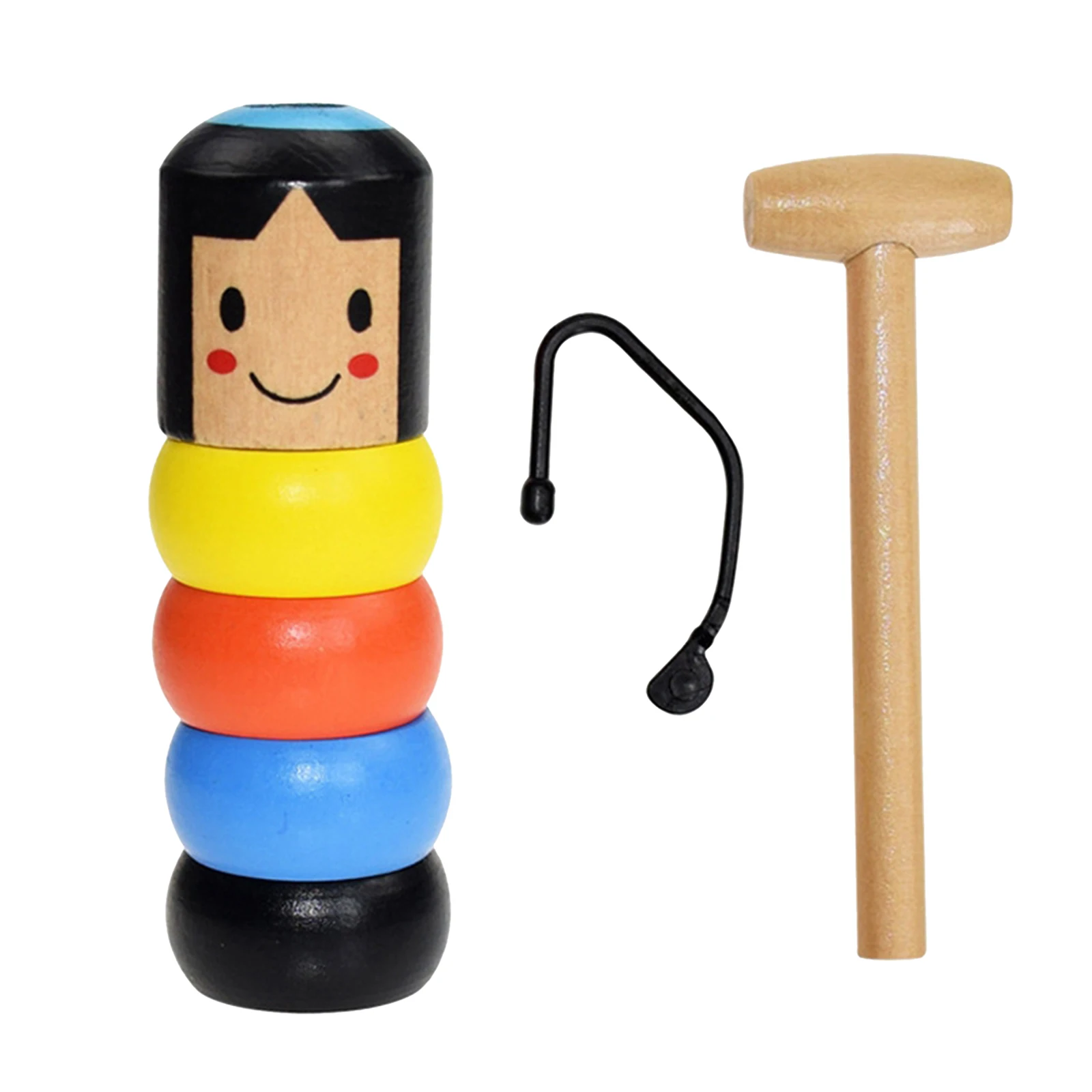 Stubborn Wood Man Toy Funny Unbreakable Magic Tricks Toys for Kids
