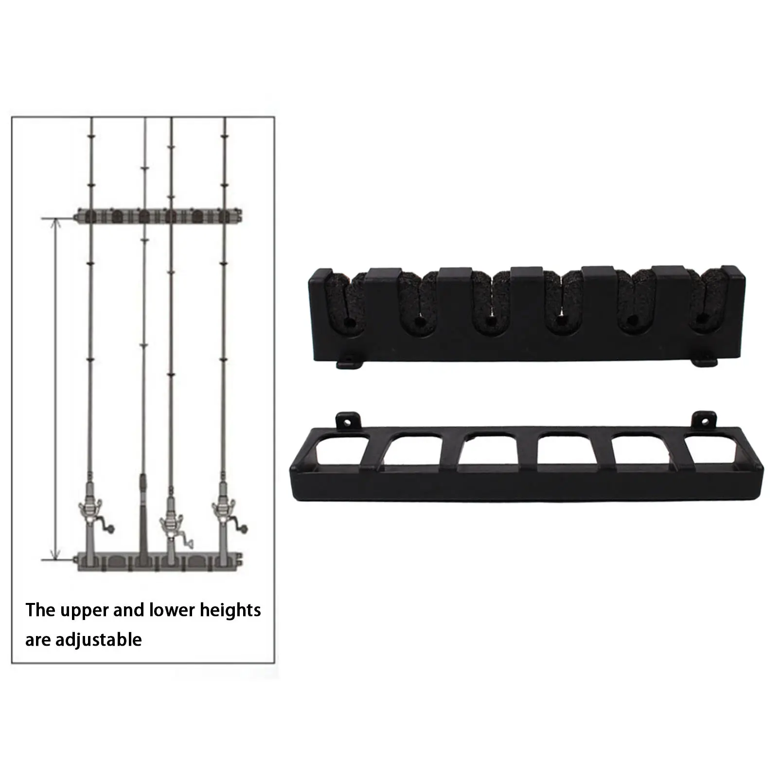 Steady Fishing Pole Racks Organizer Horizontal Vertical Support Holder Wall Mount Fishing Rod Holders for Garage All Types Rod