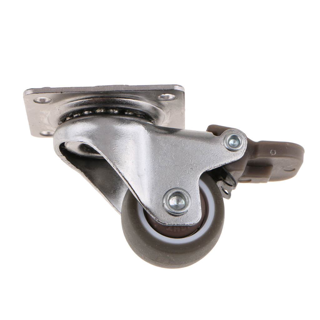 Heavy Duty Swivel Bearing Caster Wheels Rubber Base with Top Plate