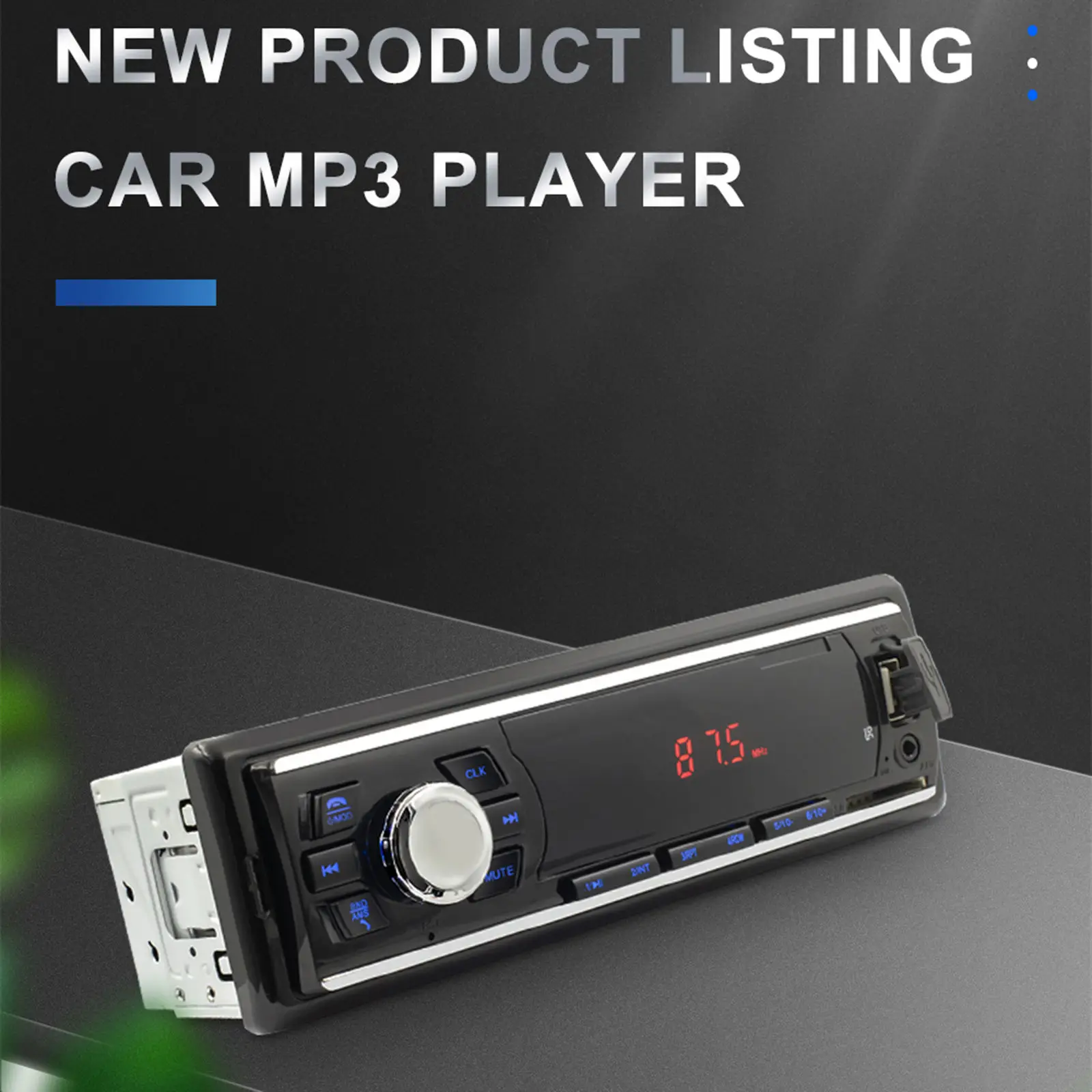 Car MP3 Player FM Radio High Performance with Remote Control Receiver Multimedia 12V