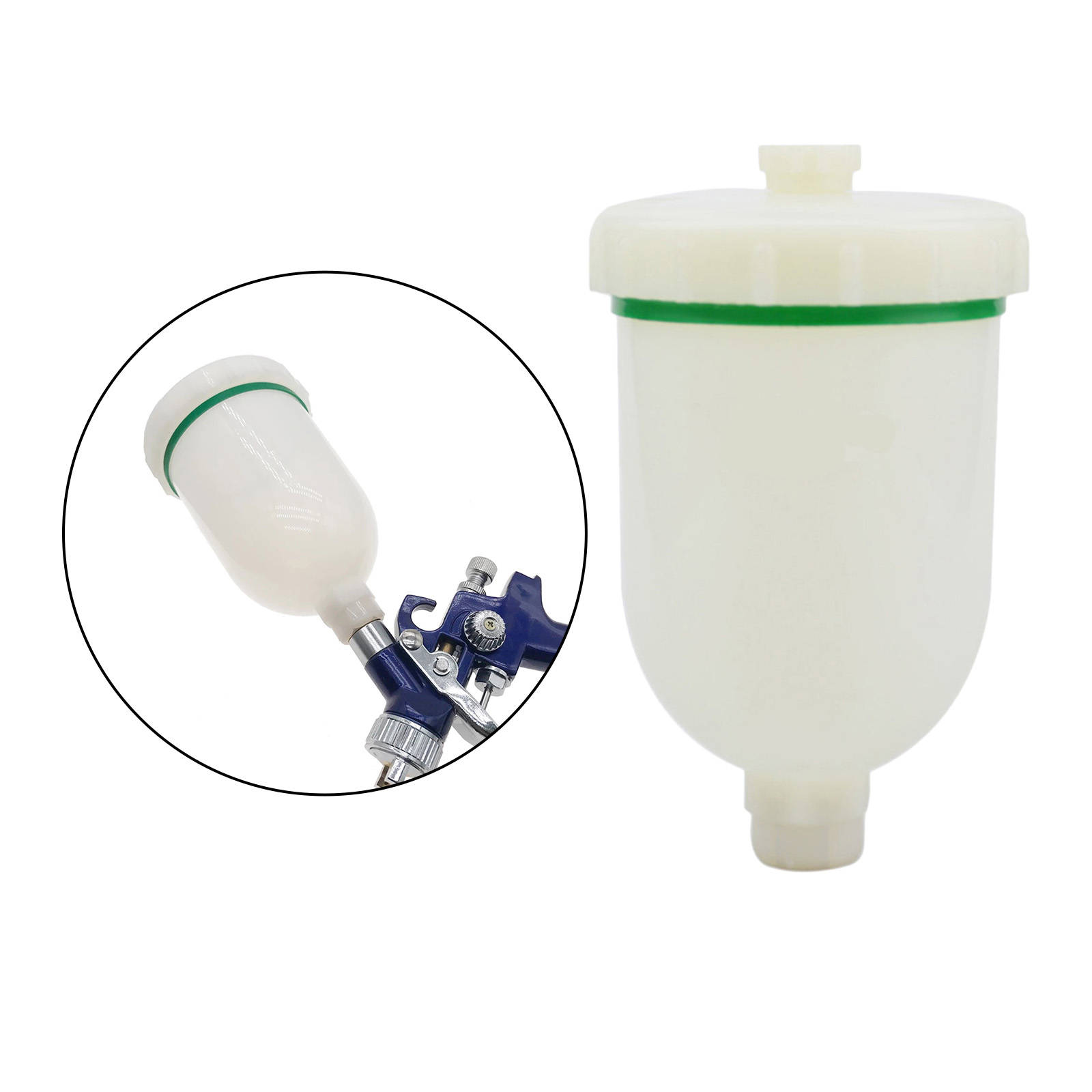 Plastic Spray Gun Pot Container 300ml Capacity Metal Tool Manual Jet Air Texture Pneumatic for H2000 R100 Hvlp Paint Spray Gun