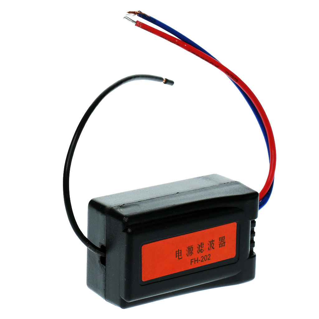 Car 12V Pre-wired Audio Power Noise Filter Ground Loop Isolator Suppressor