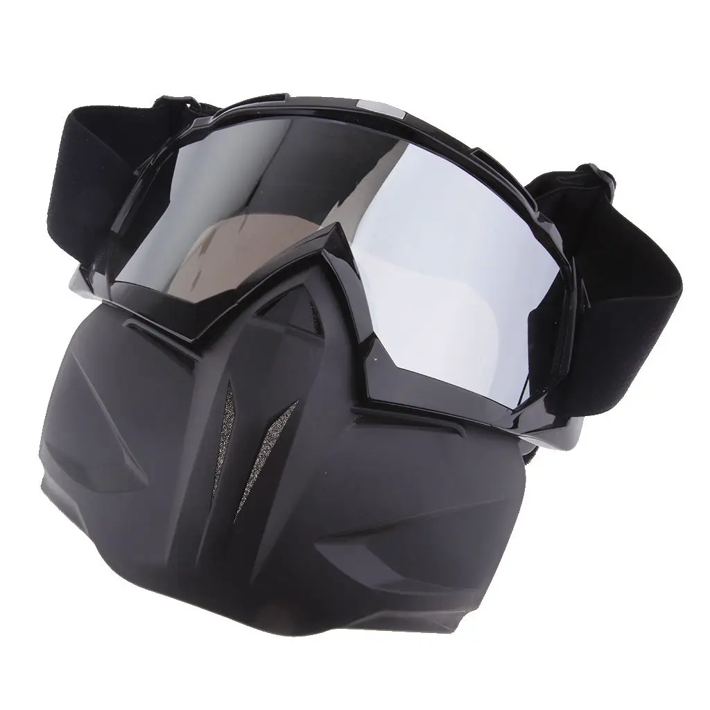 Outdoors Snowmobile Snowboard Goggles With Detachable Face Mask Windproof