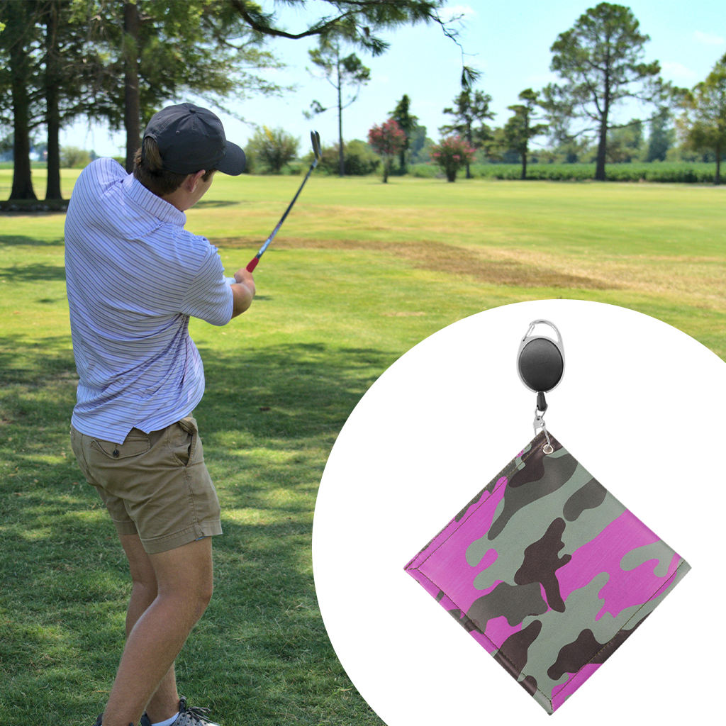 Golf Towel Double-Sided W/ Clip Club Cleaner Cleaning Cloth Club Head Wiping Cloth for Scrub Golf Sports Gym Fitness Outdoor
