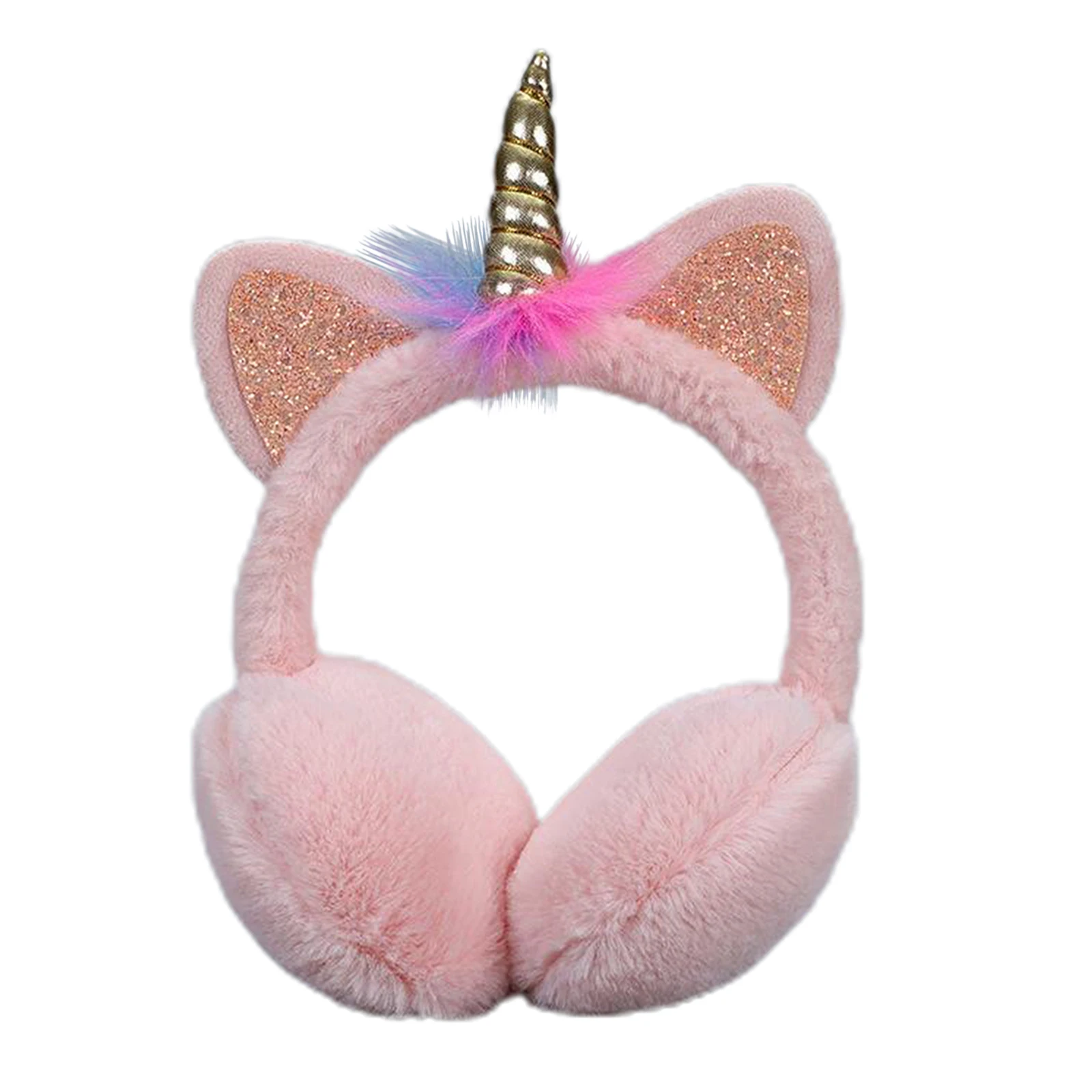 Lovely Unicorn Warm Faux Fur Earmuff Winter Ear Cover Ear Muffs Earlaps Headband