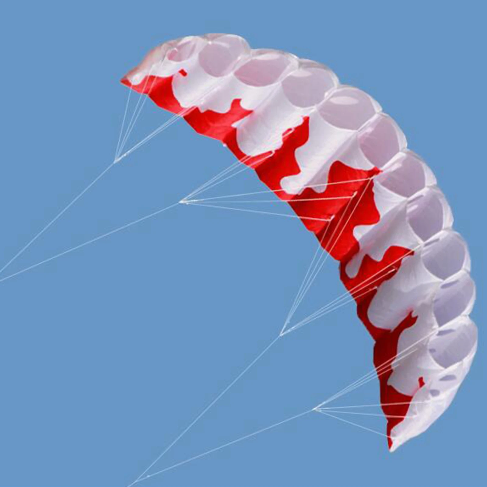 Portable Stunt Power Kite Durable Beach Parafoil Parachute Flying Wing Toy