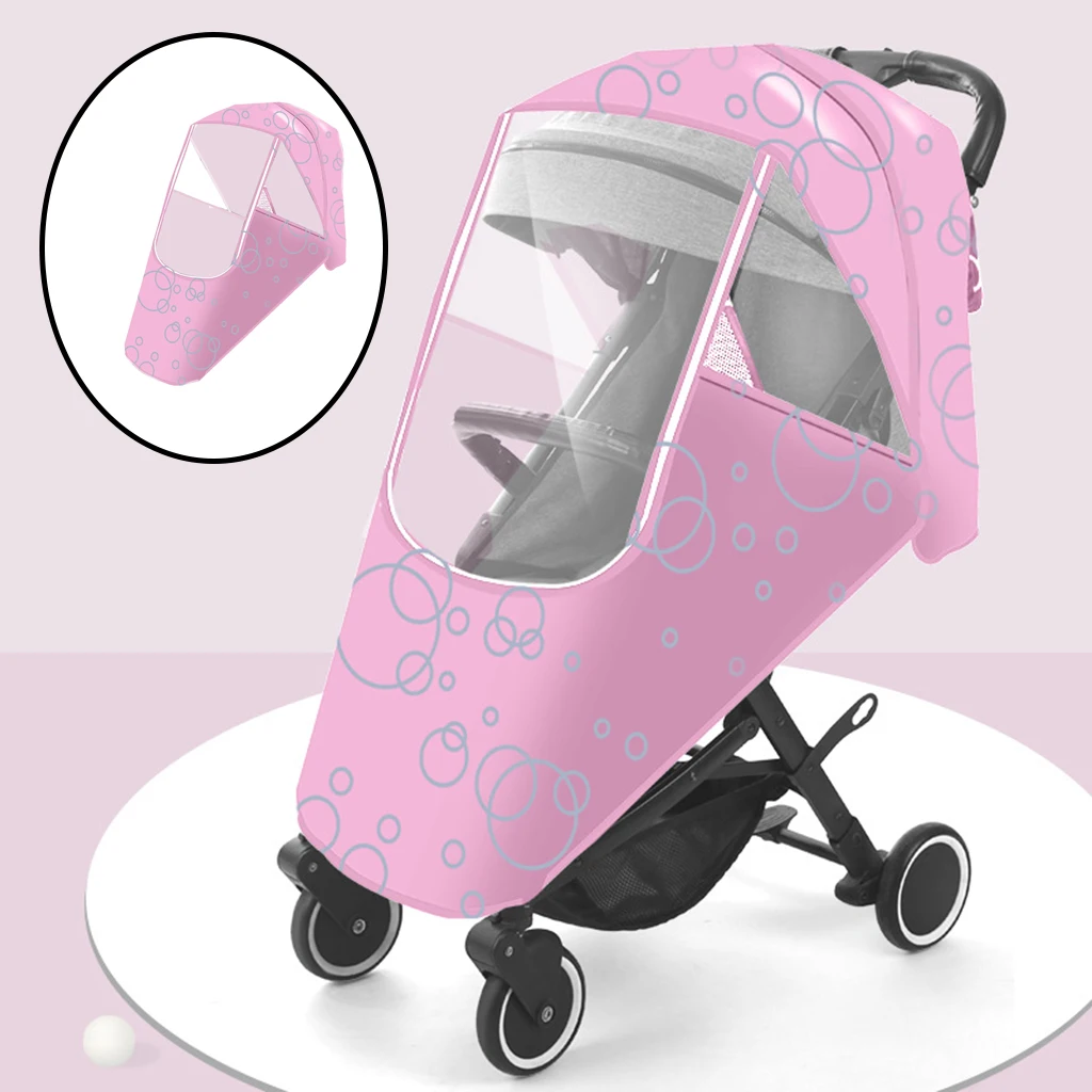 Universal Stroller Raincover Pram Buggy Dustproof Transparent Zipper Breathable Travel Weather Wind Shield Protection