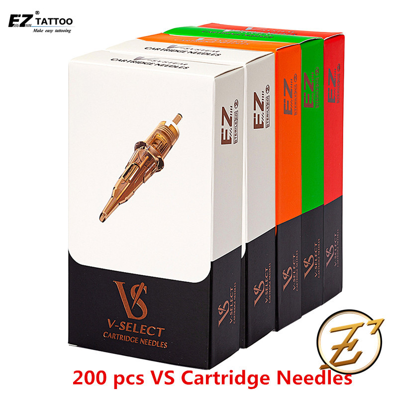 Best of 100 / 200Pcs Mixed Sizes EZ V-Select Tattoo Cartridge Needle Kits RL RS M1 CM Disposable Tattoo Needles Kits Tattoo Grips Reviews & Tips