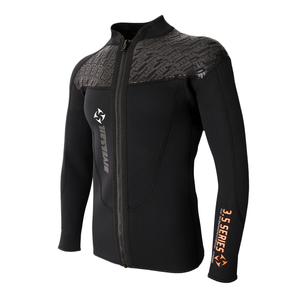 Men 3MM Wetsuit Top Warm Neoprene Jacket Winter Surf Surfing Diving Swimsuit