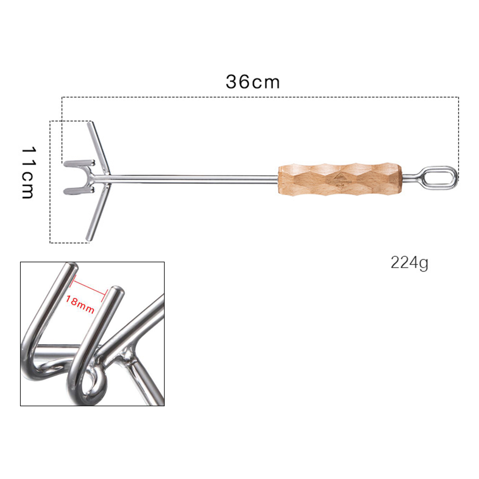 Camping Dutch Oven Lid Lifter Wooden Handle Dutch Ovens Accessories 14inch