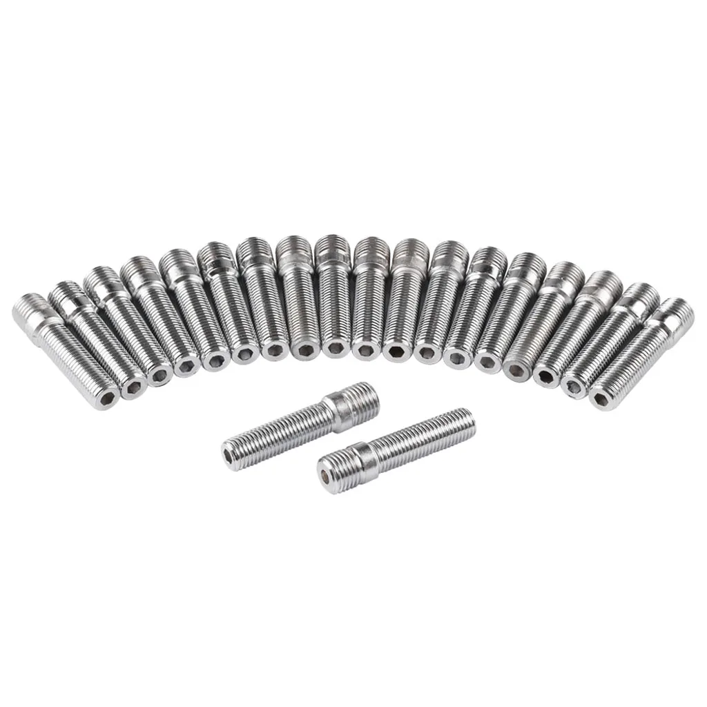20 Pieces  58mm Extended Wheels Stud Conversion 14x1.25 to 12x1.5 Screw Adapter