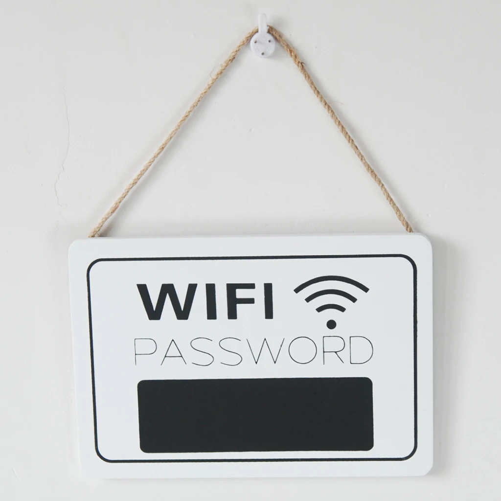 WiFi Password Chalkboard Hanging Plaque Sign for Store/Home/Bar Decoration