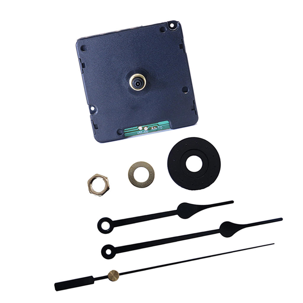 Black Jump Second Radio Controlled Ticking Quartz Clock Hands Movement Mechanism