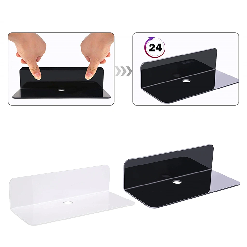 Acrylic Floating Wall Shelf Adhesive for Wireless Speaker Doll Video Cams